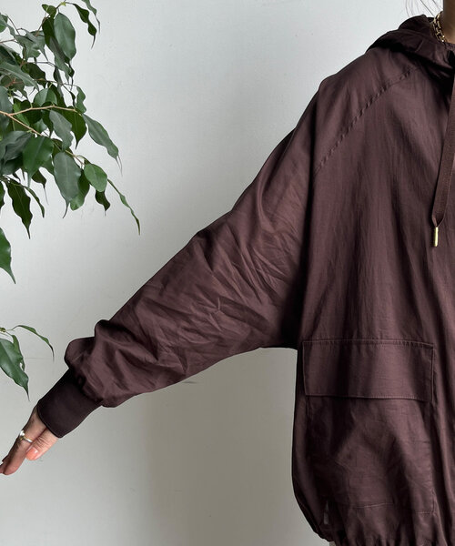 DouDou（ドゥドゥ）の「フーディージップブルゾン（その他アウター・レディース・ブラウン/ピンク/ブラック/グレイッシュベージュ・FREE）」の10枚目の写真