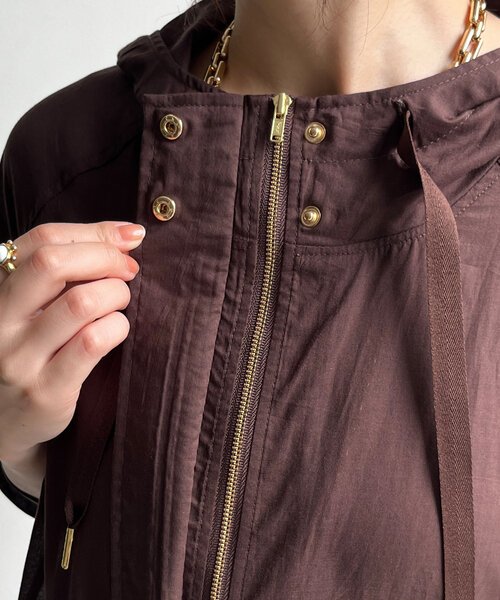 DouDou（ドゥドゥ）の「フーディージップブルゾン（その他アウター・レディース・ブラウン/ピンク/ブラック/グレイッシュベージュ・FREE）」の15枚目の写真