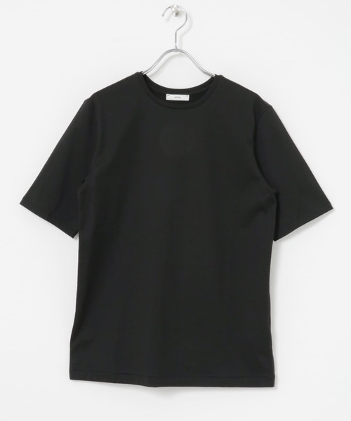 ATON（エイトン）の「ATON　SUVIN 60/2 PERFECT SHORT-SLEEVE（Tシャツ/カットソー・レディース・キャメル/グリーン/ブラック・2）」の4枚目の写真