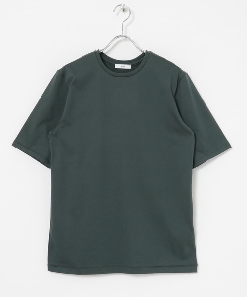 ATON（エイトン）の「ATON　SUVIN 60/2 PERFECT SHORT-SLEEVE（Tシャツ/カットソー・レディース・キャメル/グリーン/ブラック・2）」の5枚目の写真