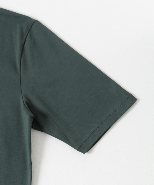 ATON（エイトン）の「ATON　SUVIN 60/2 PERFECT SHORT-SLEEVE（Tシャツ/カットソー・レディース・キャメル/グリーン/ブラック・2）」の12枚目の写真