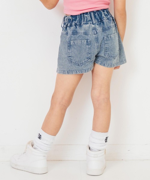 ANAP kids（アナップキッズ）の「ファー シッポ付き フェイクベルトミニ スカパン【ジュニアお揃い】（スカート・キッズ・カーキ/ライトブルー/ブラック/ラベンダー・110cm/130cm/120cm/130/120/110）」の11枚目の写真