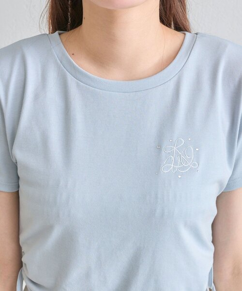 OLIVE des OLIVE(オリーブデオリーブ)の「ドロストTee(Tシャツ/カットソー・レディース・ネイビー/オフホワイト/サックスブルー・FREE)」の21枚目の写真