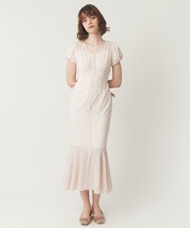 シフォンハート刺繍ワンピース
