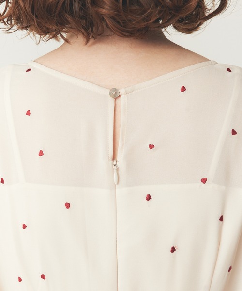 DEICY（デイシー）の「シフォンハート刺繍ワンピース（ワンピース・レディース・アイボリー/ベビーピンク・0/1）」の19枚目の写真