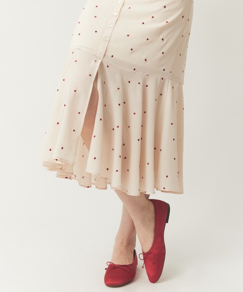 DEICY（デイシー）の「シフォンハート刺繍ワンピース（ワンピース・レディース・アイボリー/ベビーピンク・0/1）」の21枚目の写真