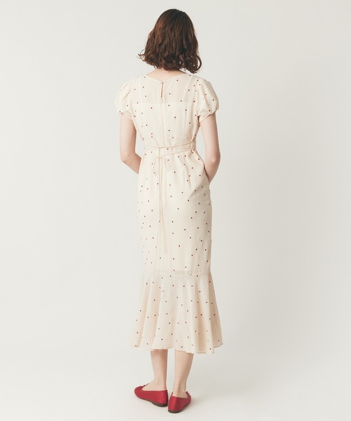 DEICY（デイシー）の「シフォンハート刺繍ワンピース（ワンピース・レディース・アイボリー/ベビーピンク・0/1）」の8枚目の写真