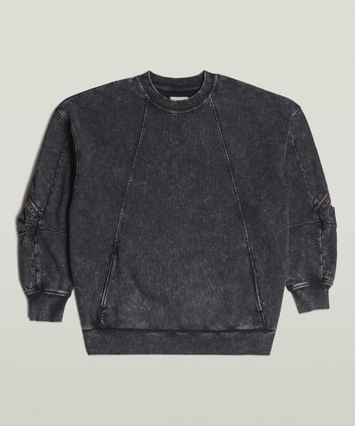 UNISEX】WASHED 3D MIX OVERSIZED SWEATER/ユニセックスヴィンテージ