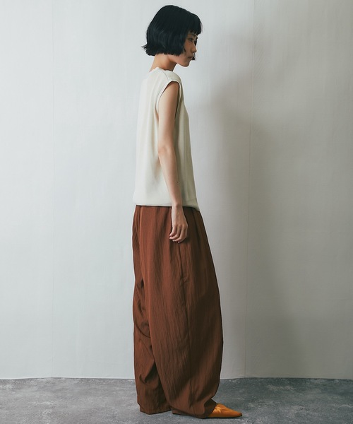 ANOTHER S（アナザーエス）の「【セットアップ対応】リネンライクカーブパンツ（その他パンツ・レディース・ベージュ/ブラウン/ブラック・FREE）」の15枚目の写真