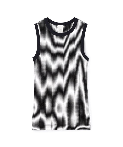 GALERIE VIE(ギャルリー ヴィー)の「ランダムテレコ ノースリーブプルオーバー(タンクトップ・レディース・ブラック/ホワイト/ネイビー/ブルー系その他・FREE)」の4枚目の写真