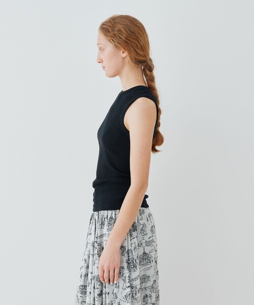 GALERIE VIE(ギャルリー ヴィー)の「ランダムテレコ ノースリーブプルオーバー(タンクトップ・レディース・ブラック/ホワイト/ネイビー/ブルー系その他・FREE)」の7枚目の写真