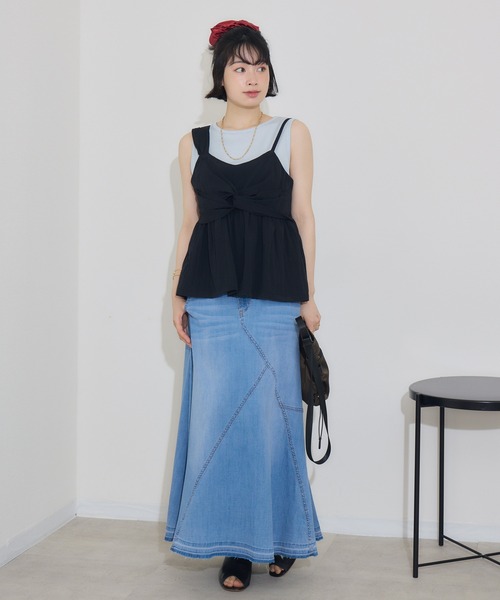 KATHARINE ROSS（キャサリンロス）の「【PILLINI/ピリーニ】アシンメトリーツイストビスチェ（ベスト・レディース・ブラック/ベージュ/ブルー・MEDIUM）」の4枚目の写真