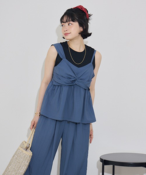 KATHARINE ROSS（キャサリンロス）の「【PILLINI/ピリーニ】アシンメトリーツイストビスチェ（ベスト・レディース・ブラック/ベージュ/ブルー・MEDIUM）」の17枚目の写真