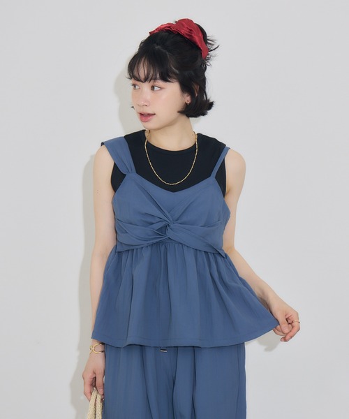 KATHARINE ROSS（キャサリンロス）の「【PILLINI/ピリーニ】アシンメトリーツイストビスチェ（ベスト・レディース・ブラック/ベージュ/ブルー・MEDIUM）」の15枚目の写真