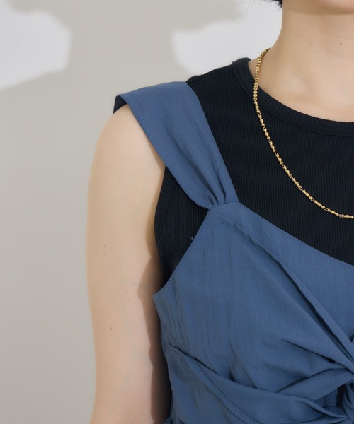 KATHARINE ROSS（キャサリンロス）の「【PILLINI/ピリーニ】アシンメトリーツイストビスチェ（ベスト・レディース・ブラック/ベージュ/ブルー・MEDIUM）」の9枚目の写真