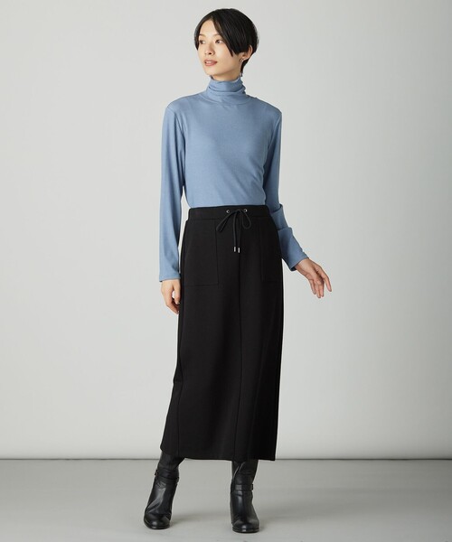 J.PRESS(ジェイプレス)の「【WEB限定】リブダンボール スカート(スカート・レディース・ブラック系/カーキ系・T13/T15)」の7枚目の写真