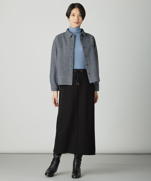 J.PRESS(ジェイプレス)の「【WEB限定】リブダンボール スカート(スカート・レディース・ブラック系/カーキ系・T13/T15)」の8枚目の写真