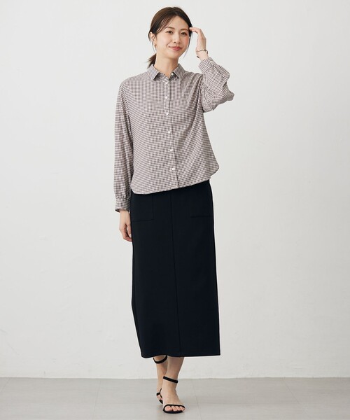J.PRESS(ジェイプレス)の「【WEB限定】リブダンボール スカート(スカート・レディース・ブラック系/カーキ系・T13/T15)」の13枚目の写真