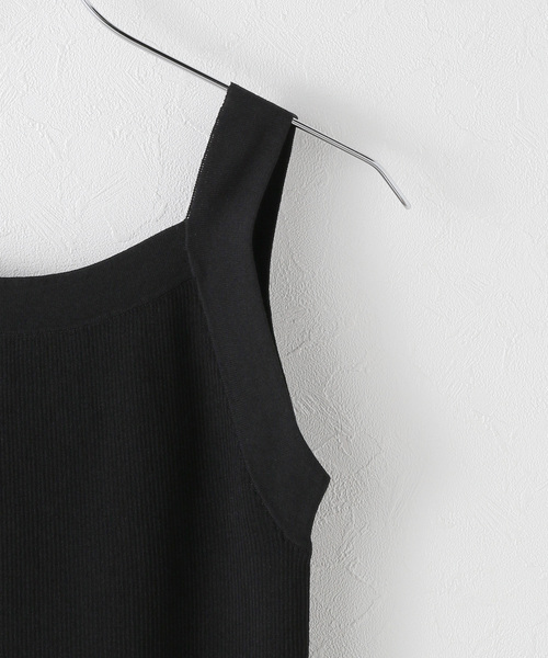 JOURNAL STANDARD(ジャーナルスタンダード)の「アメスリニットタンクトップ(タンクトップ・レディース・ブラウン/ブラック/ホワイト×ホワイト・FREE)」の9枚目の写真