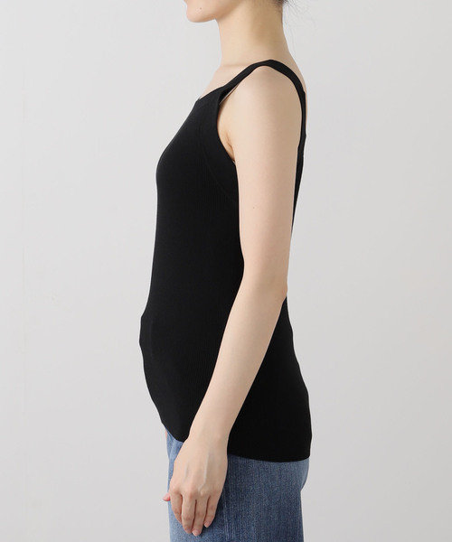 JOURNAL STANDARD(ジャーナルスタンダード)の「アメスリニットタンクトップ(タンクトップ・レディース・ブラウン/ブラック/ホワイト×ホワイト・FREE)」の15枚目の写真