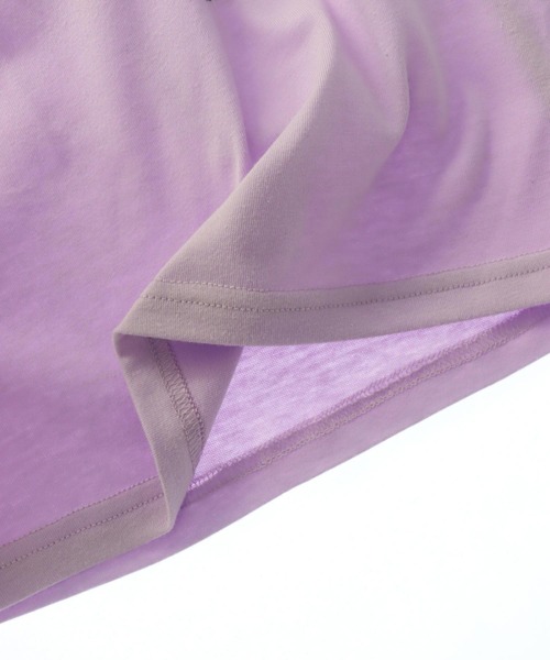 ANAP GｉRL（アナップガール）の「レオパード柄 肩アキテープ トップス（Tシャツ/カットソー・キッズ・ラベンダー/ホワイト/ブラック・XS/M/S）」の12枚目の写真