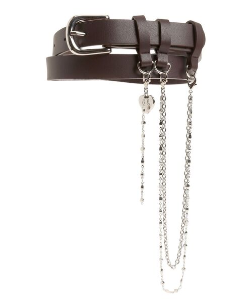 EMODA（エモダ）の「チャームチェーンベルト（ベルト・レディース・ブラック/ブラウン・FREE）」の22枚目の写真