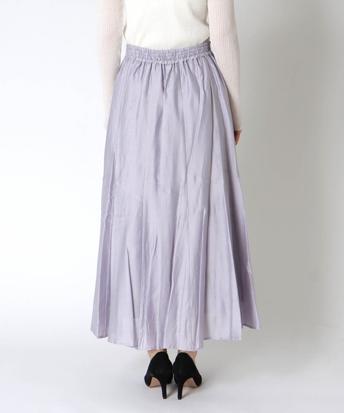 Jines(ジネス)の「シルキーローンフレアースカート【セットアップ可】(スカート・レディース・ブラック/ブラウン/パープル・38)」の10枚目の写真