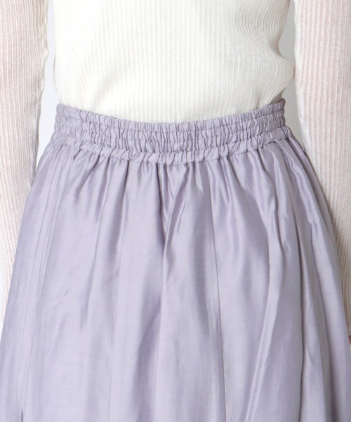 Jines(ジネス)の「シルキーローンフレアースカート【セットアップ可】(スカート・レディース・ブラック/ブラウン/パープル・38)」の9枚目の写真