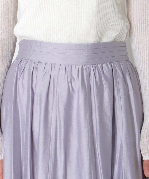 Jines(ジネス)の「シルキーローンフレアースカート【セットアップ可】(スカート・レディース・ブラック/ブラウン/パープル・38)」の8枚目の写真