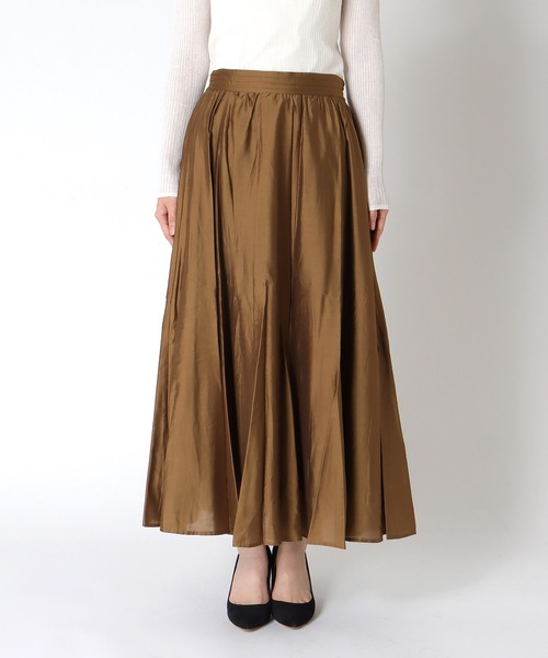 Jines(ジネス)の「シルキーローンフレアースカート【セットアップ可】(スカート・レディース・ブラック/ブラウン/パープル・38)」の20枚目の写真