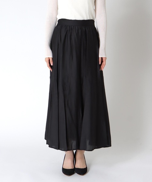 Jines(ジネス)の「シルキーローンフレアースカート【セットアップ可】(スカート・レディース・ブラック/ブラウン/パープル・38)」の18枚目の写真