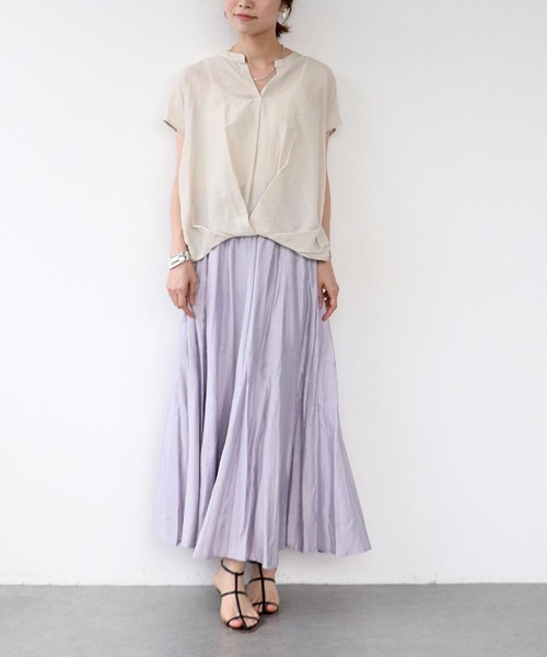 Jines(ジネス)の「シルキーローンフレアースカート【セットアップ可】(スカート・レディース・ブラック/ブラウン/パープル・38)」の21枚目の写真