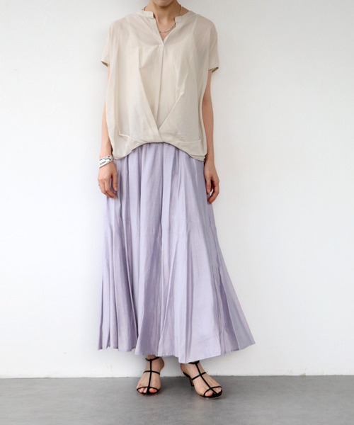 Jines(ジネス)の「シルキーローンフレアースカート【セットアップ可】(スカート・レディース・ブラック/ブラウン/パープル・38)」の22枚目の写真