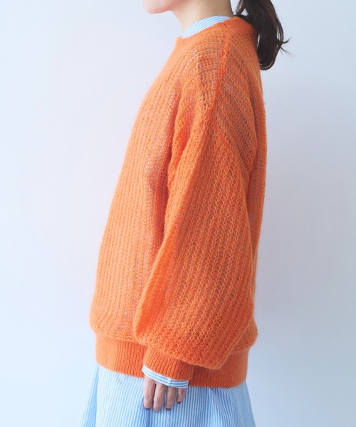 セール】ウール/mohair/ナイロン loose プルオーバー（ニット/セーター