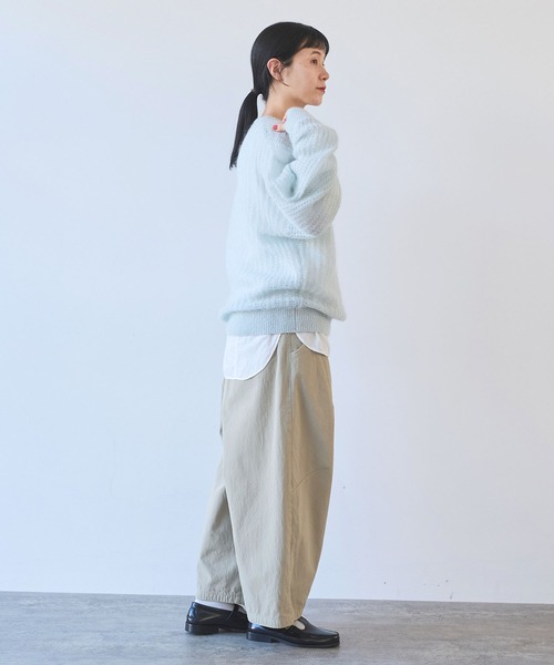 yuni（ユニ　）の「ウール/mohair/ナイロン loose プルオーバー（ニット/セーター・レディース・オレンジ/サックスブルー/ベージュ/ピンク・FREE）」の10枚目の写真