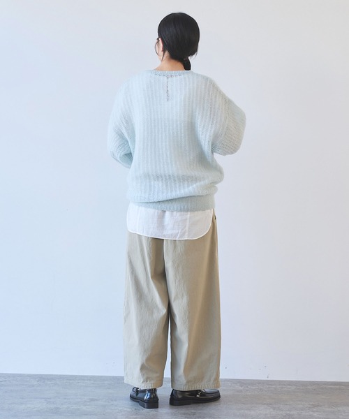 yuni（ユニ　）の「ウール/mohair/ナイロン loose プルオーバー（ニット/セーター・レディース・オレンジ/サックスブルー/ベージュ/ピンク・FREE）」の11枚目の写真
