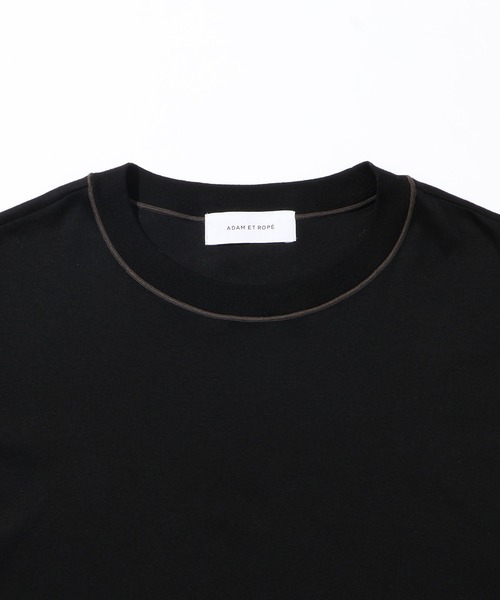 未使用タグ付　Adam et Rope'(アダムエロペ) ブラックTシャツ ADAM ET ROPE' tシャツ 「Unchaning」ボックスシルエット T