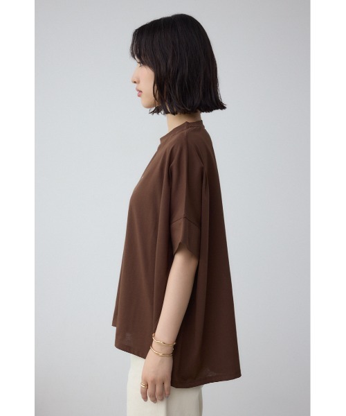 AZUL by moussy(アズールバイマウジー)の「C/T冷感ロゴシシュウTシャツ(Tシャツ/カットソー・レディース・ブラック/オフホワイト/ライトイエロー/ブラウン・FREE)」の19枚目の写真