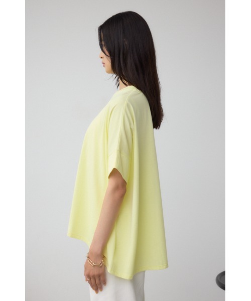 AZUL by moussy(アズールバイマウジー)の「C/T冷感ロゴシシュウTシャツ(Tシャツ/カットソー・レディース・ブラック/オフホワイト/ライトイエロー/ブラウン・FREE)」の10枚目の写真