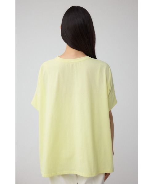 AZUL by moussy(アズールバイマウジー)の「C/T冷感ロゴシシュウTシャツ(Tシャツ/カットソー・レディース・ブラック/オフホワイト/ライトイエロー/ブラウン・FREE)」の9枚目の写真