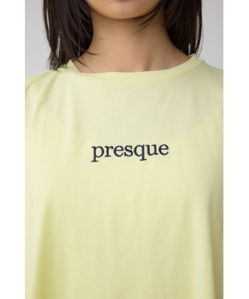 AZUL by moussy(アズールバイマウジー)の「C/T冷感ロゴシシュウTシャツ(Tシャツ/カットソー・レディース・ブラック/オフホワイト/ライトイエロー/ブラウン・FREE)」の8枚目の写真