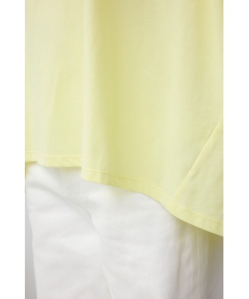AZUL by moussy(アズールバイマウジー)の「C/T冷感ロゴシシュウTシャツ(Tシャツ/カットソー・レディース・ブラック/オフホワイト/ライトイエロー/ブラウン・FREE)」の6枚目の写真