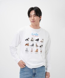 “CAT”＆“DOG” Hirochika Machida 天竺ロンT