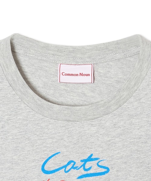 Common Noun(コモン ナウン)の「“CAT”&“DOG” Hirochika Machida 天竺ロンT(Tシャツ/カットソー・レディース・グレー/ホワイト・M/XL/L)」の6枚目の写真