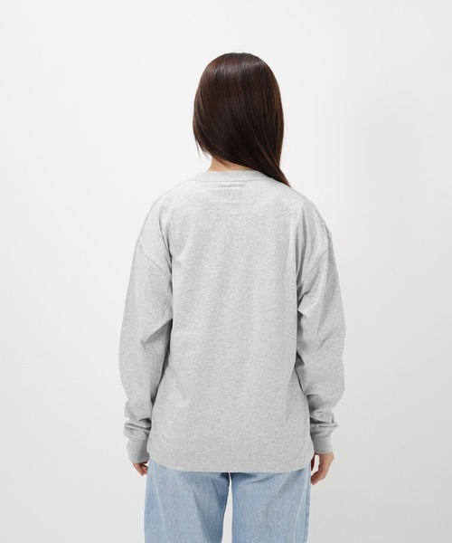 Common Noun(コモン ナウン)の「“CAT”&“DOG” Hirochika Machida 天竺ロンT(Tシャツ/カットソー・レディース・グレー/ホワイト・M/XL/L)」の11枚目の写真