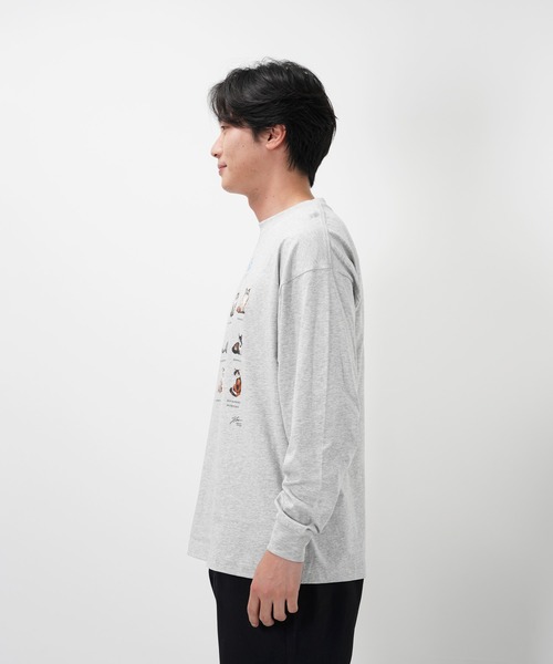 Common Noun(コモン ナウン)の「“CAT”&“DOG” Hirochika Machida 天竺ロンT(Tシャツ/カットソー・レディース・グレー/ホワイト・M/XL/L)」の14枚目の写真