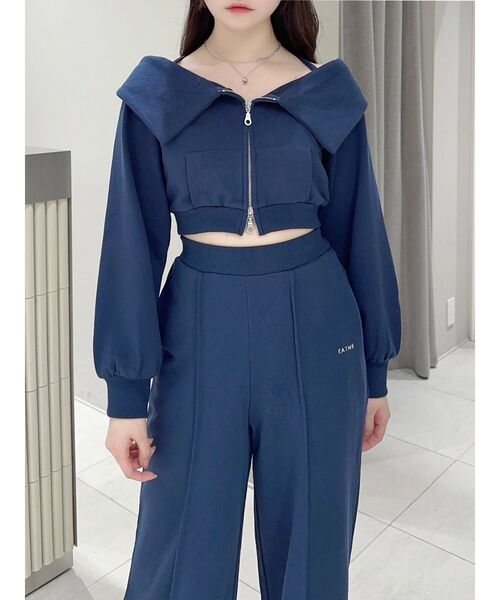 EATME(イートミー)の「【SETUP着用可】オフショルパーカーデザインTOP(Tシャツ/カットソー・レディース・グレー/ネイビー/ブラック・FREE)」の19枚目の写真