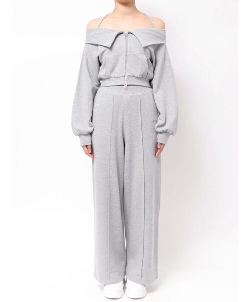 EATME(イートミー)の「【SETUP着用可】オフショルパーカーデザインTOP(Tシャツ/カットソー・レディース・グレー/ネイビー/ブラック・FREE)」の6枚目の写真