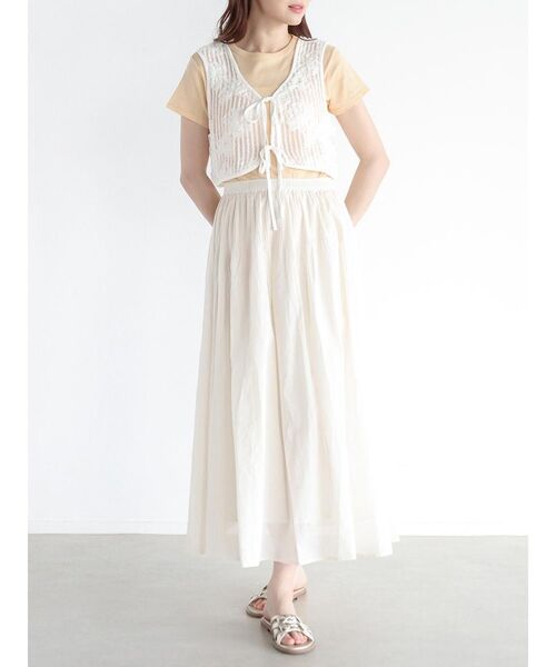 FIKA.(フィーカ)の「Pin tuck cotton skirt(スカート・レディース・オフホワイト/ブラック・MEDIUM)」の16枚目の写真