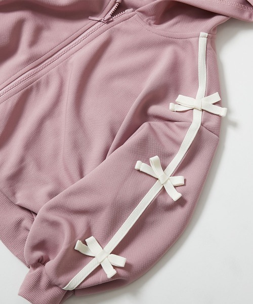 devirock(デビロック)の「リボン付き サイドライン おめかし ジップパーカー(その他アウター・キッズ・アイボリー/ブラック/グレー/ピンク系1・100cm/110cm/120cm/130cm/140cm/150cm/160cm)」の12枚目の写真